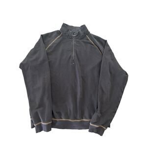 Men's Tommy Bahama 1/4 Zip Long Sleeve Pullover Size XL/TG Brown